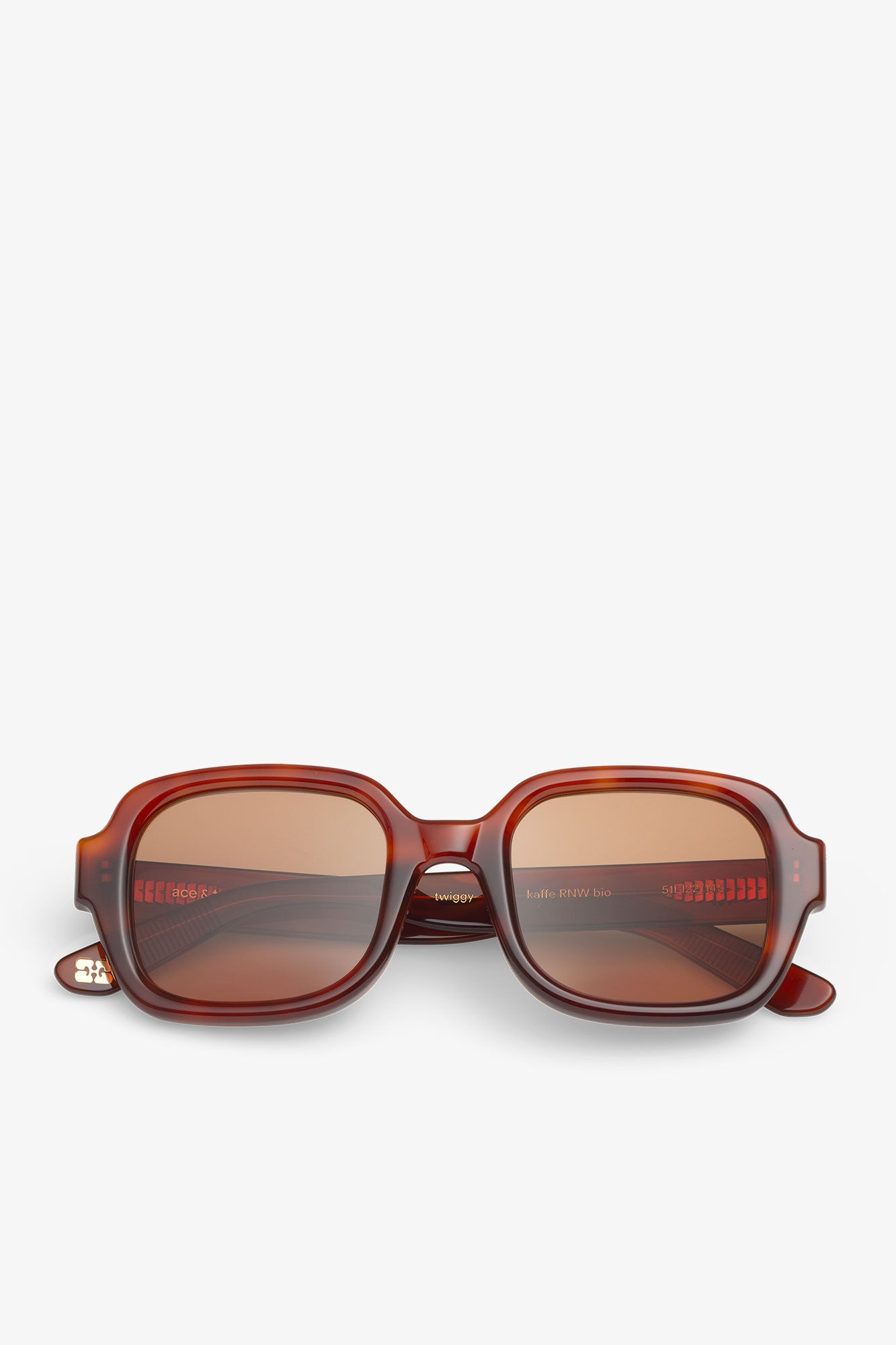 GANNI X ACE & TATE TIGER'S EYE TWIGGY SUNGLASSES - 1