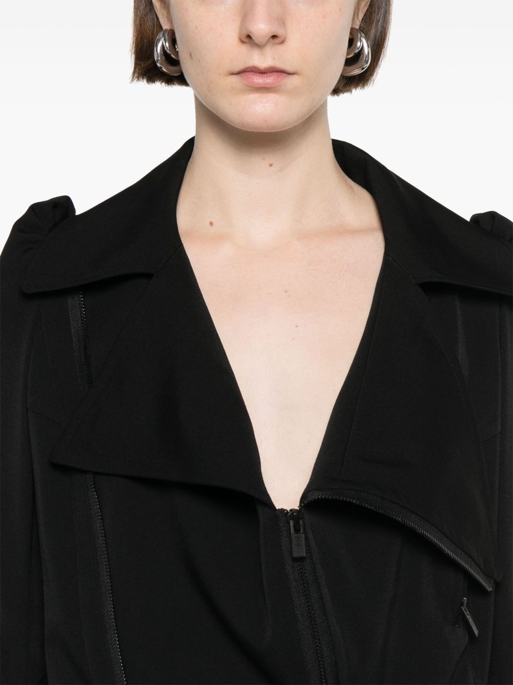 wool biker jacket - 5