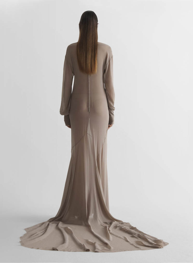 Turtleneck sheer gown 3