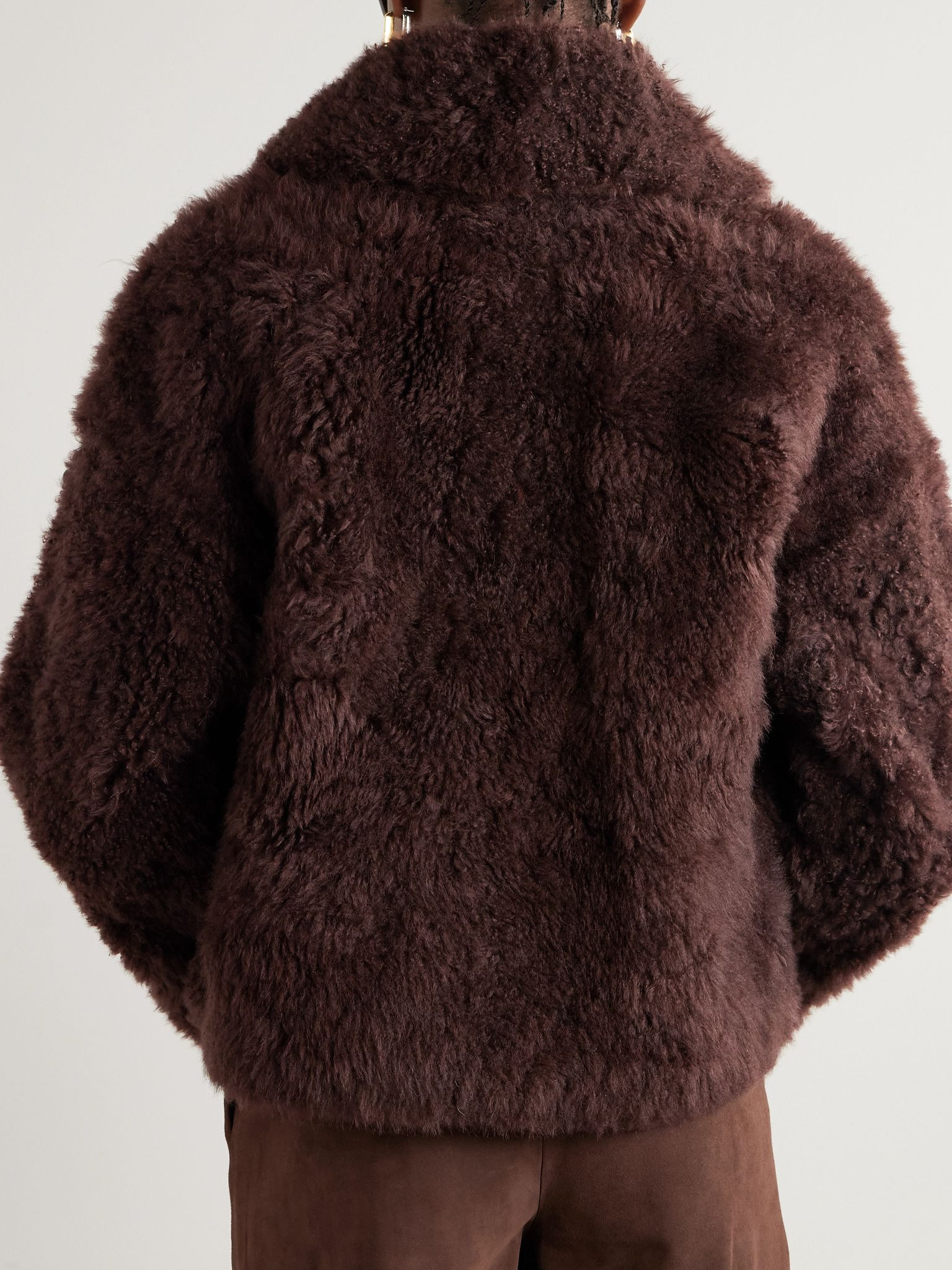 Shearling jacket Brass - 4