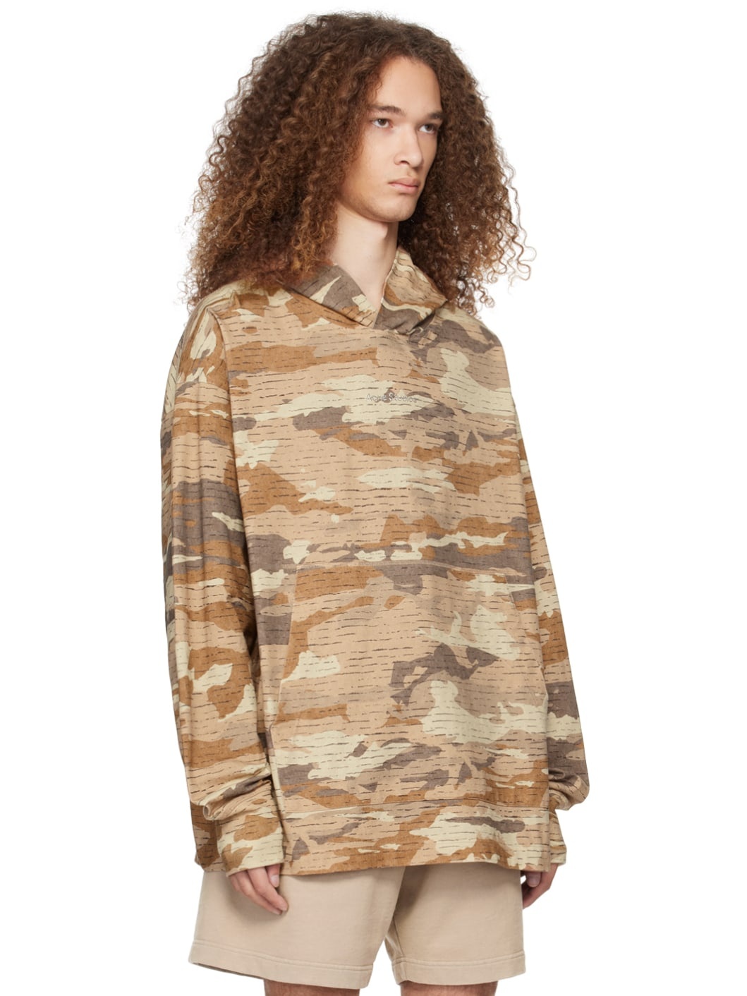 Brown Crystal-Cut Hoodie - 2