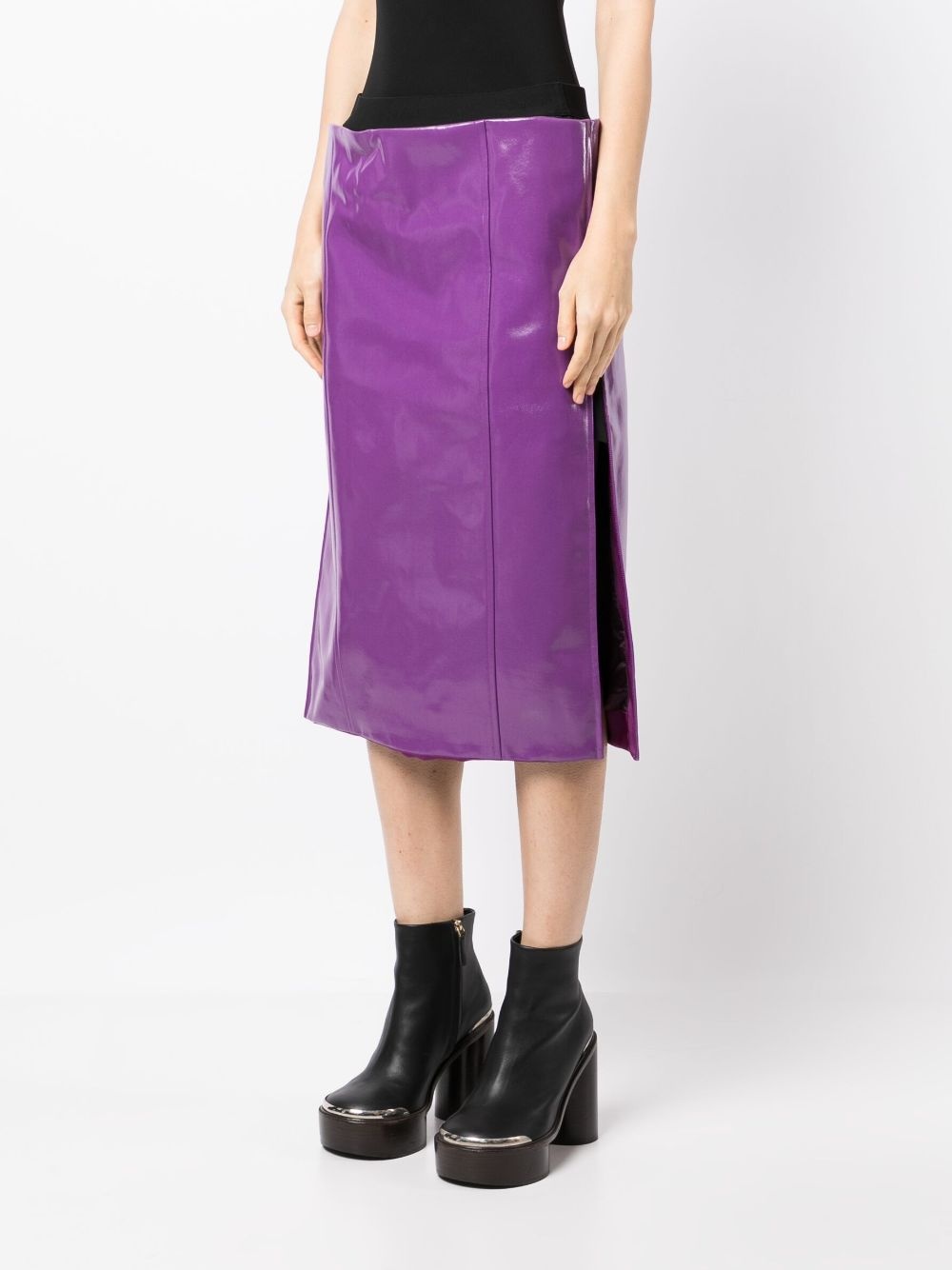 panelled side-slit skirt - 3