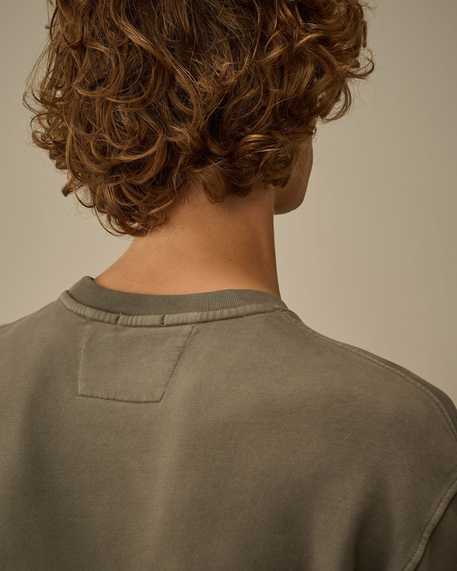 Brushed and Emerized Diagonal Fleece Crewneck Logo Sweatshirt - 6