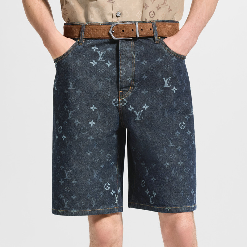 Monogram Denim Shorts 2