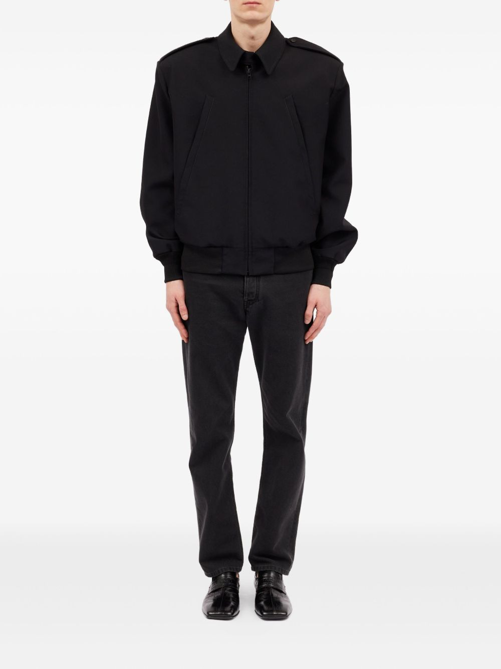 collared wool jacket - 2