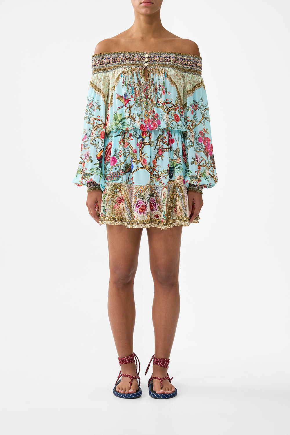 OFF SHOULDER SHORT DRESS - 2