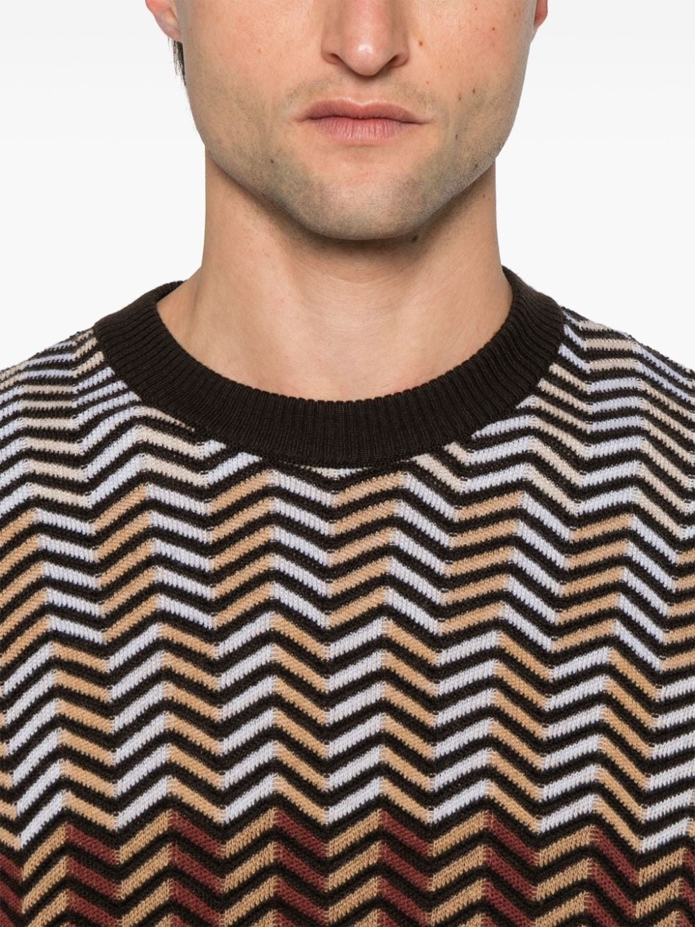 zigzag virgin wool sweater - 5