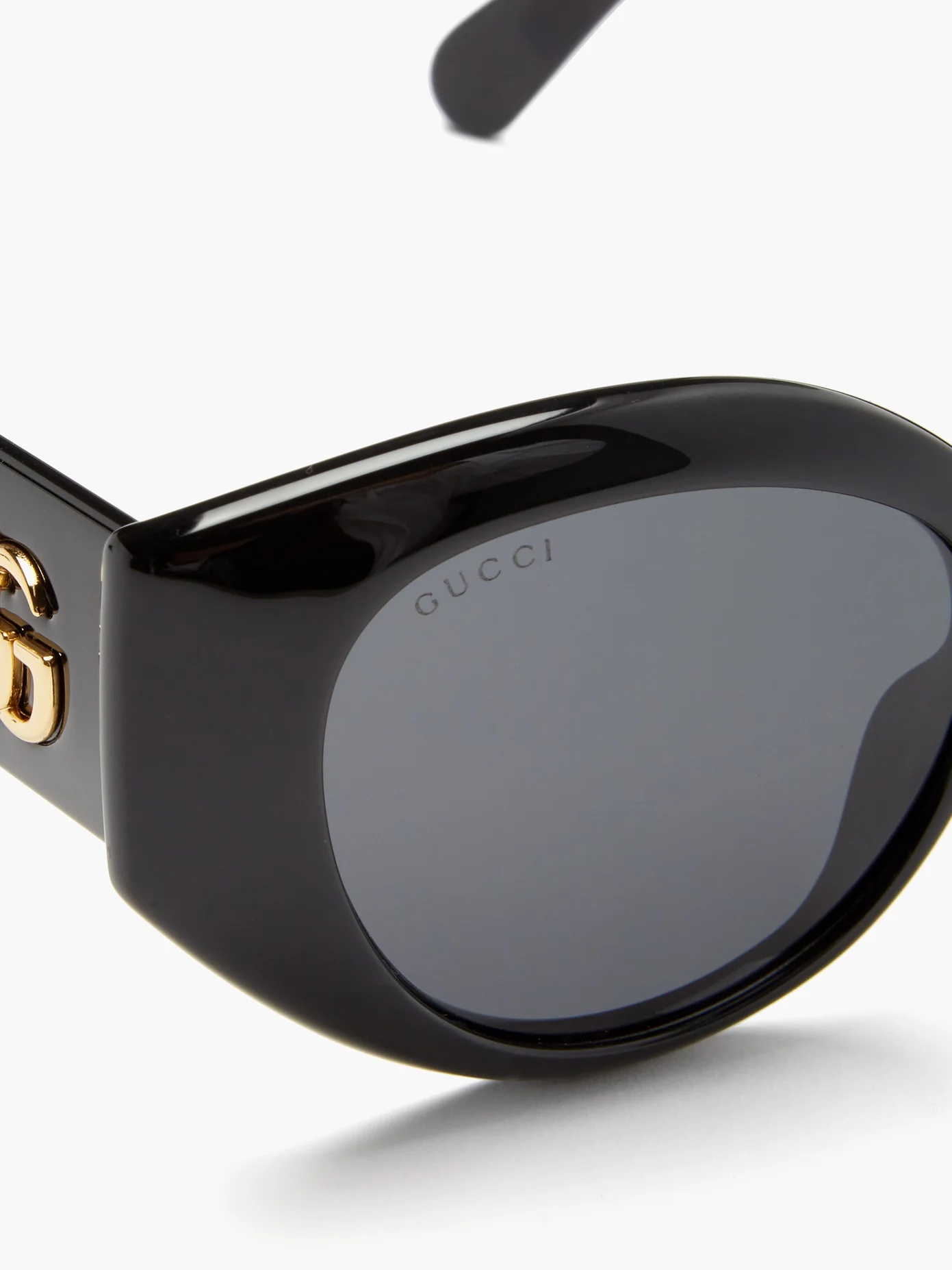 GG-logo quilted cat-eye acetate sunglasses - 4