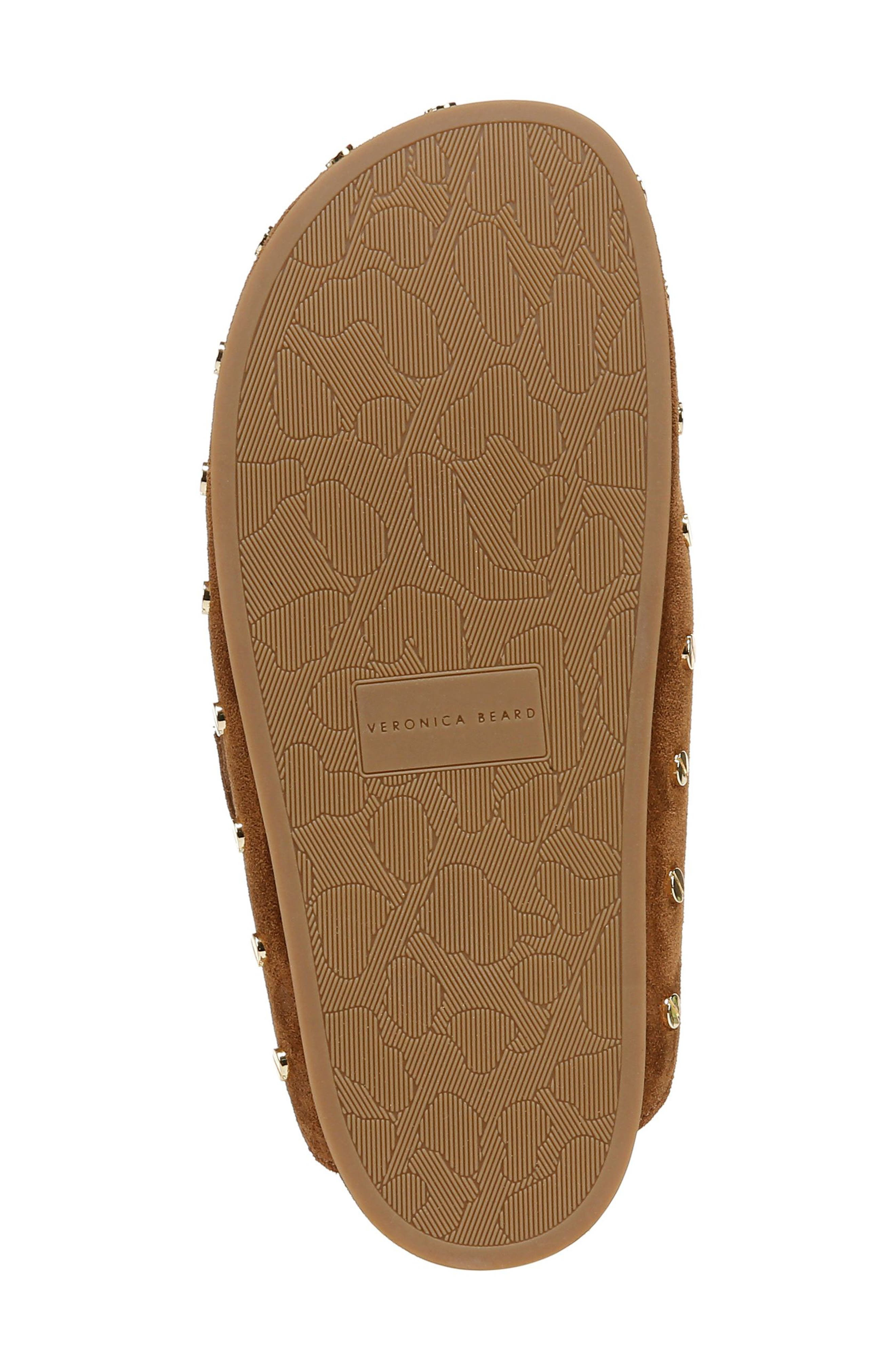 Veronica Beard Fern 2 Genuine Shearling Clog in Caramel at Nordstrom - 6