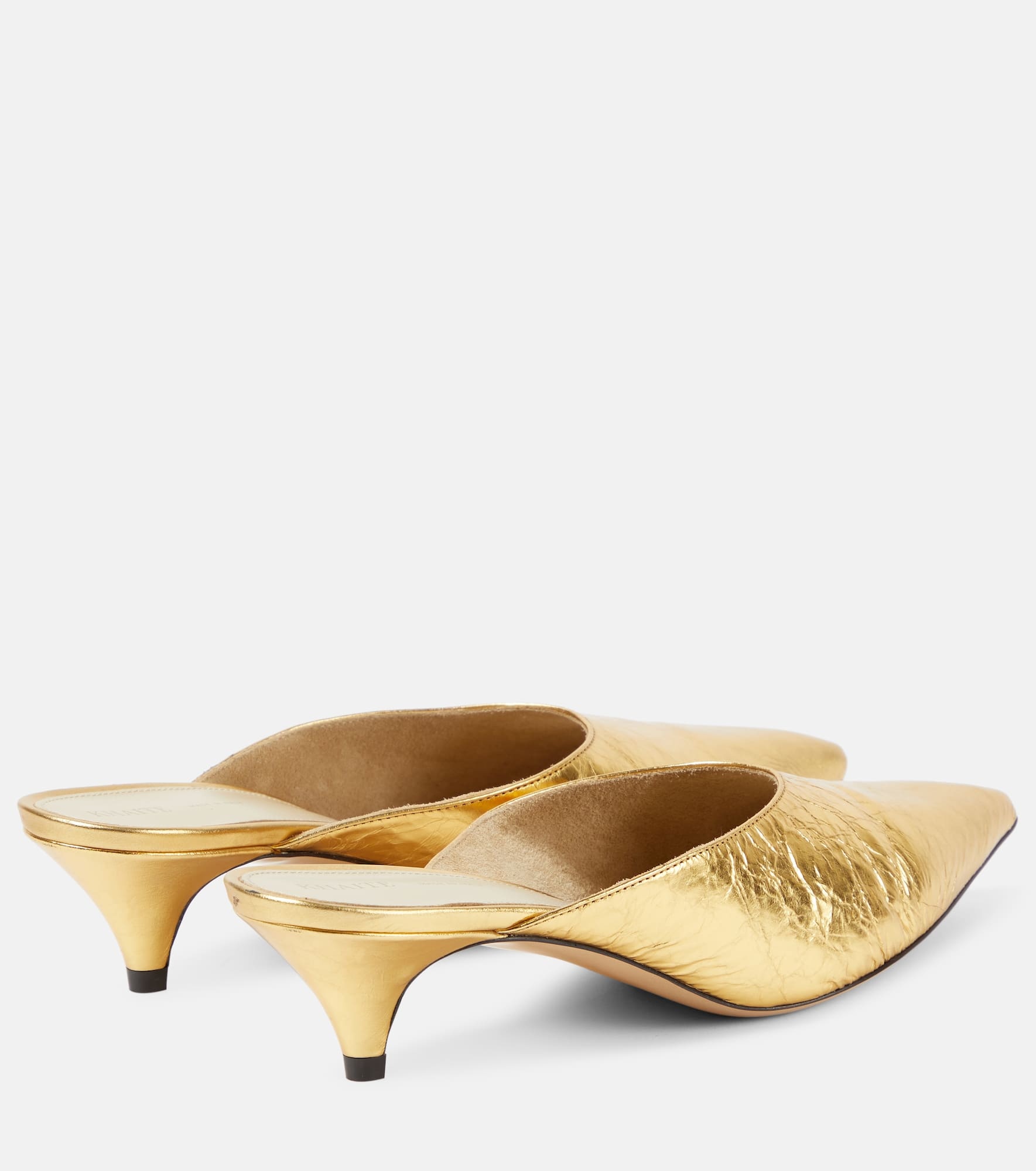 River metallic leather mules - 3