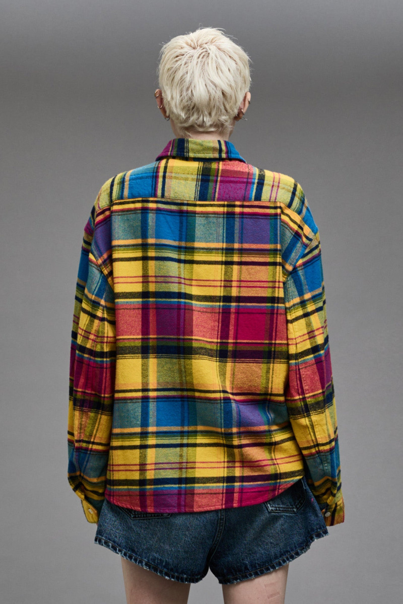 RELAXED WORKSHIRT - RAINBOW PLAID 7