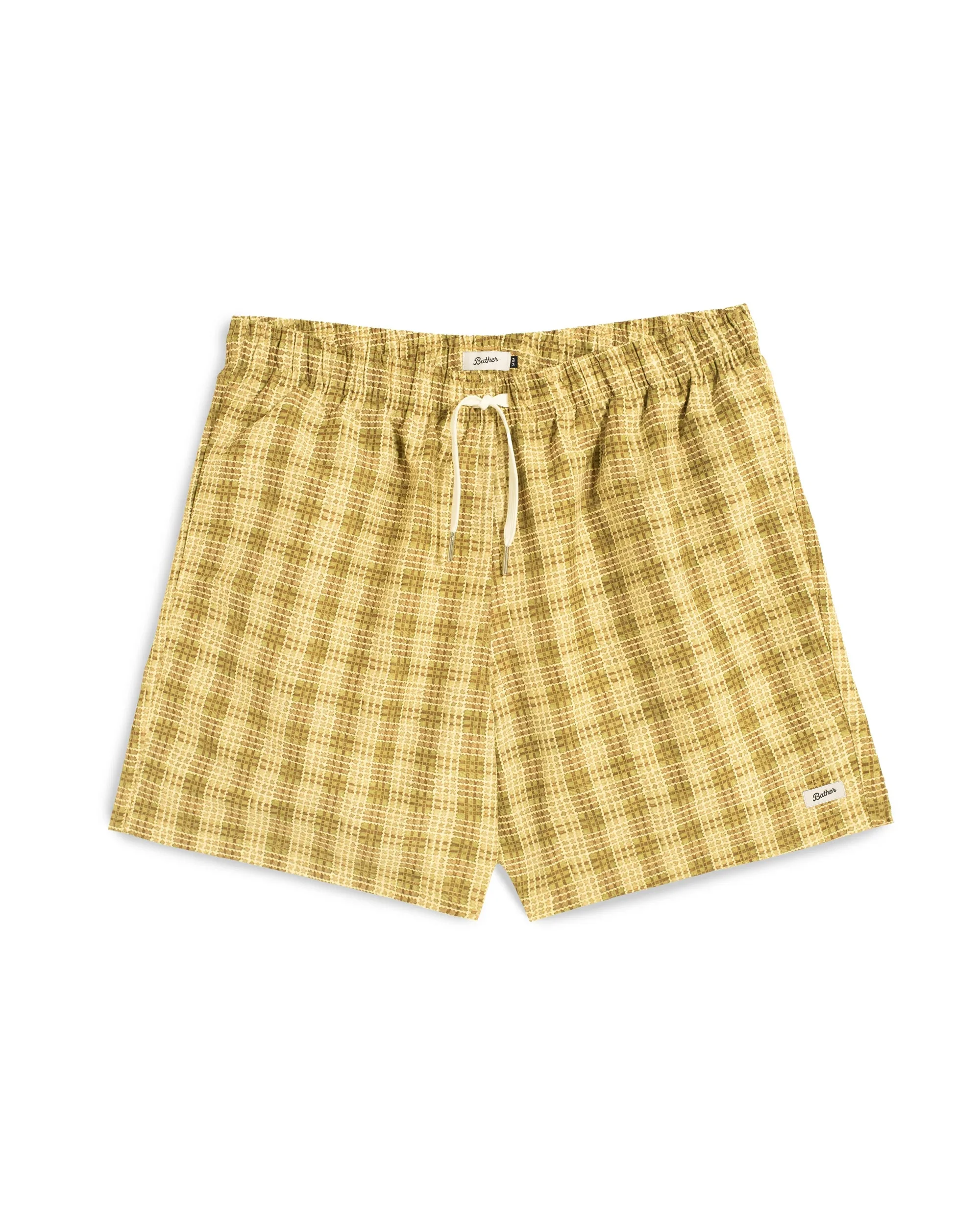 Citrus Tartan Swim Trunk - 1