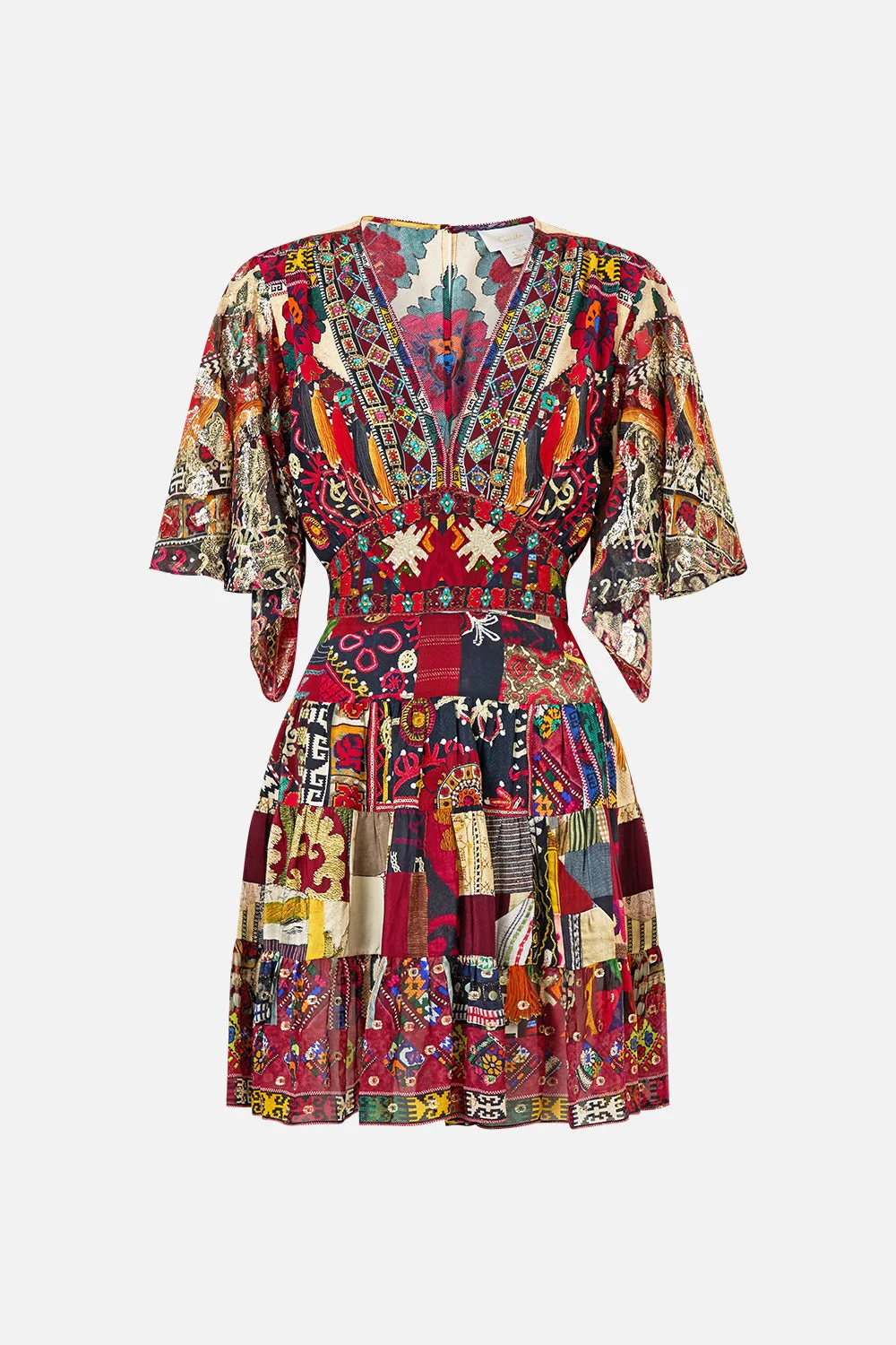 TIERED SKIRT MINI DRESS - 1