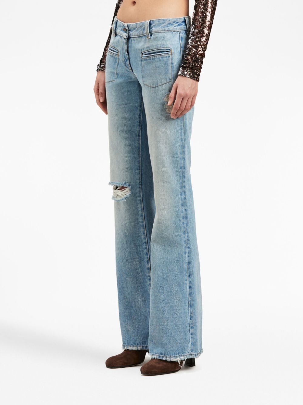 low-rise bootcut jeans - 4