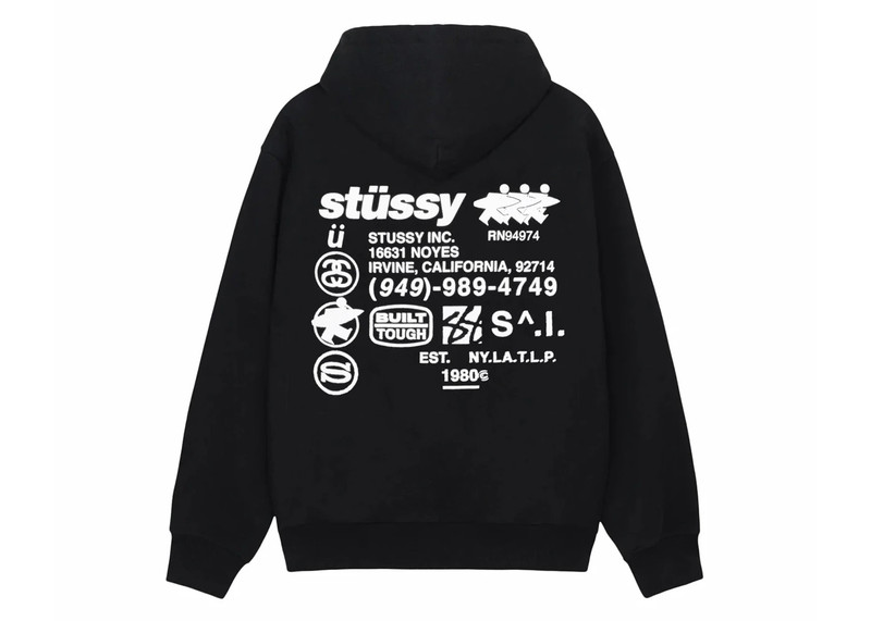 Stüssy Stussy DNA Zip Hoodie Black outlook