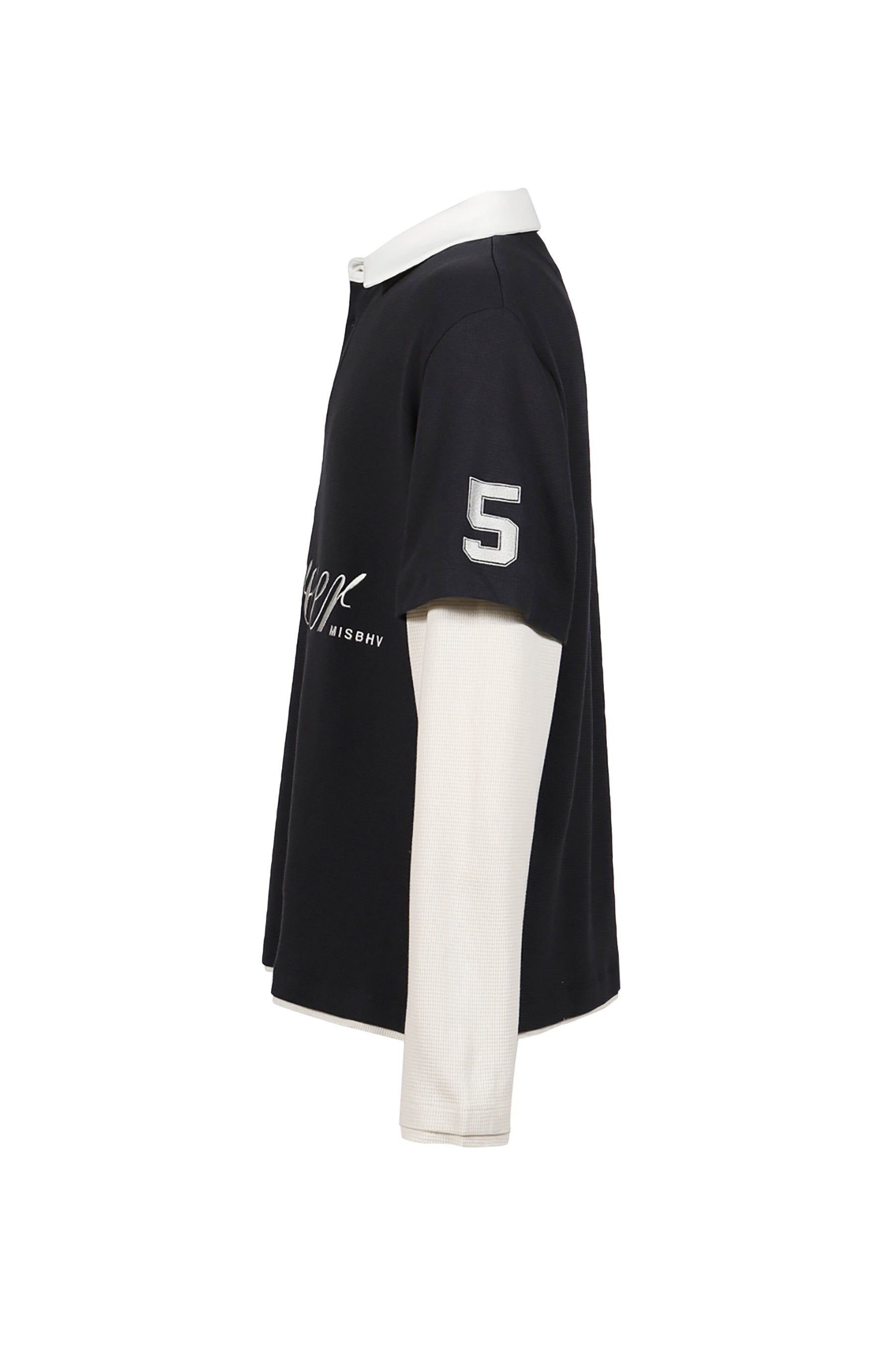 FOREVER DOUBLE LAYERED POLO / BLK&WHT - 3