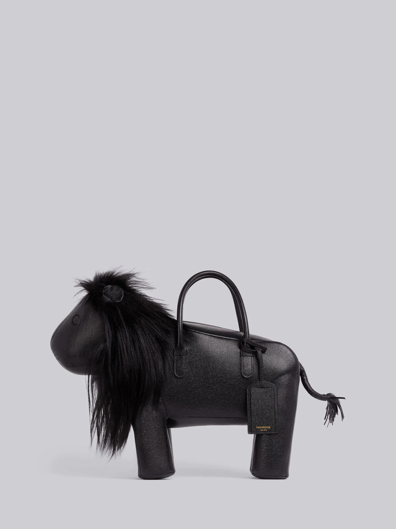 Black Pebbled Calfskin Lion Bag 1