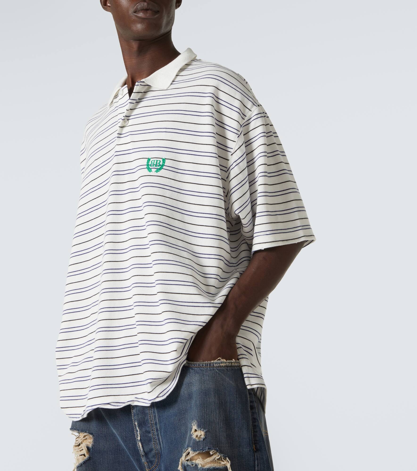 BB Laurel striped cotton piqué polo shirt - 5