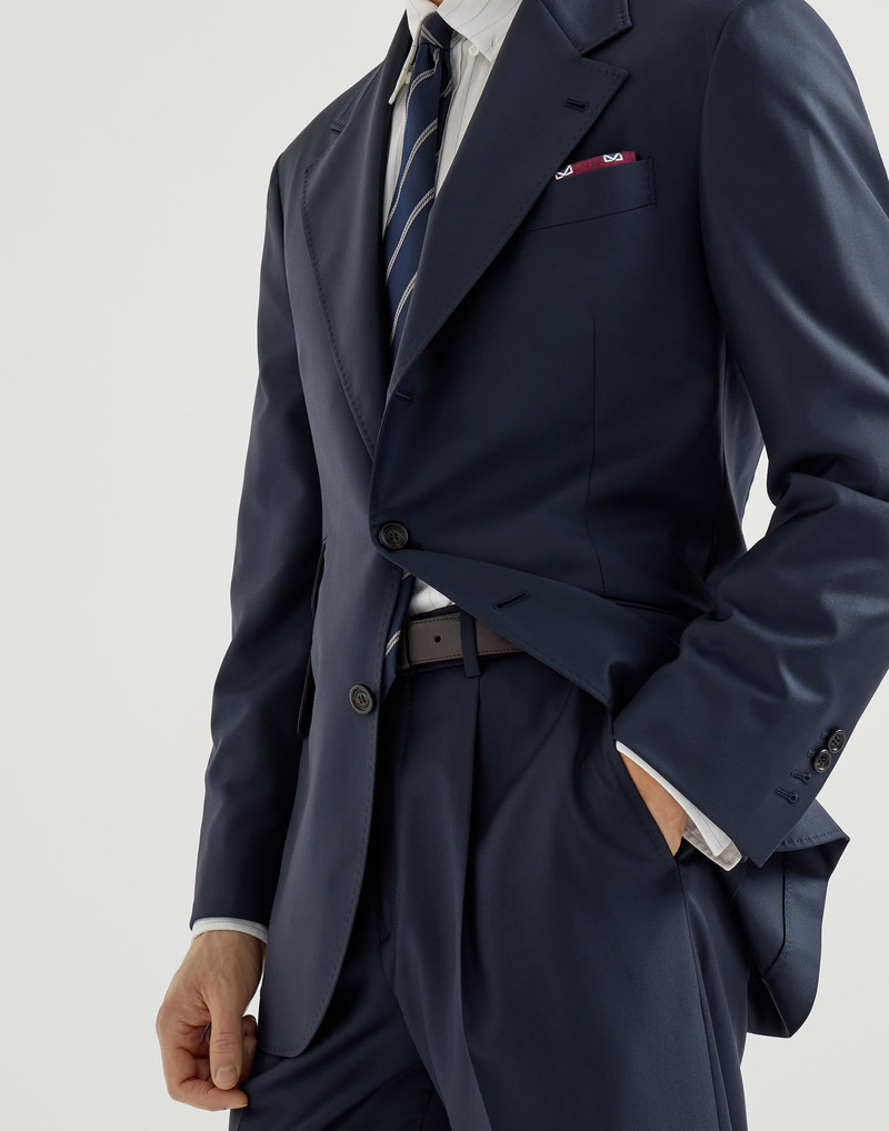 Super 150s virgin wool four season batavia Tailor suit: Cavallo jacket and trousers with double plea 3