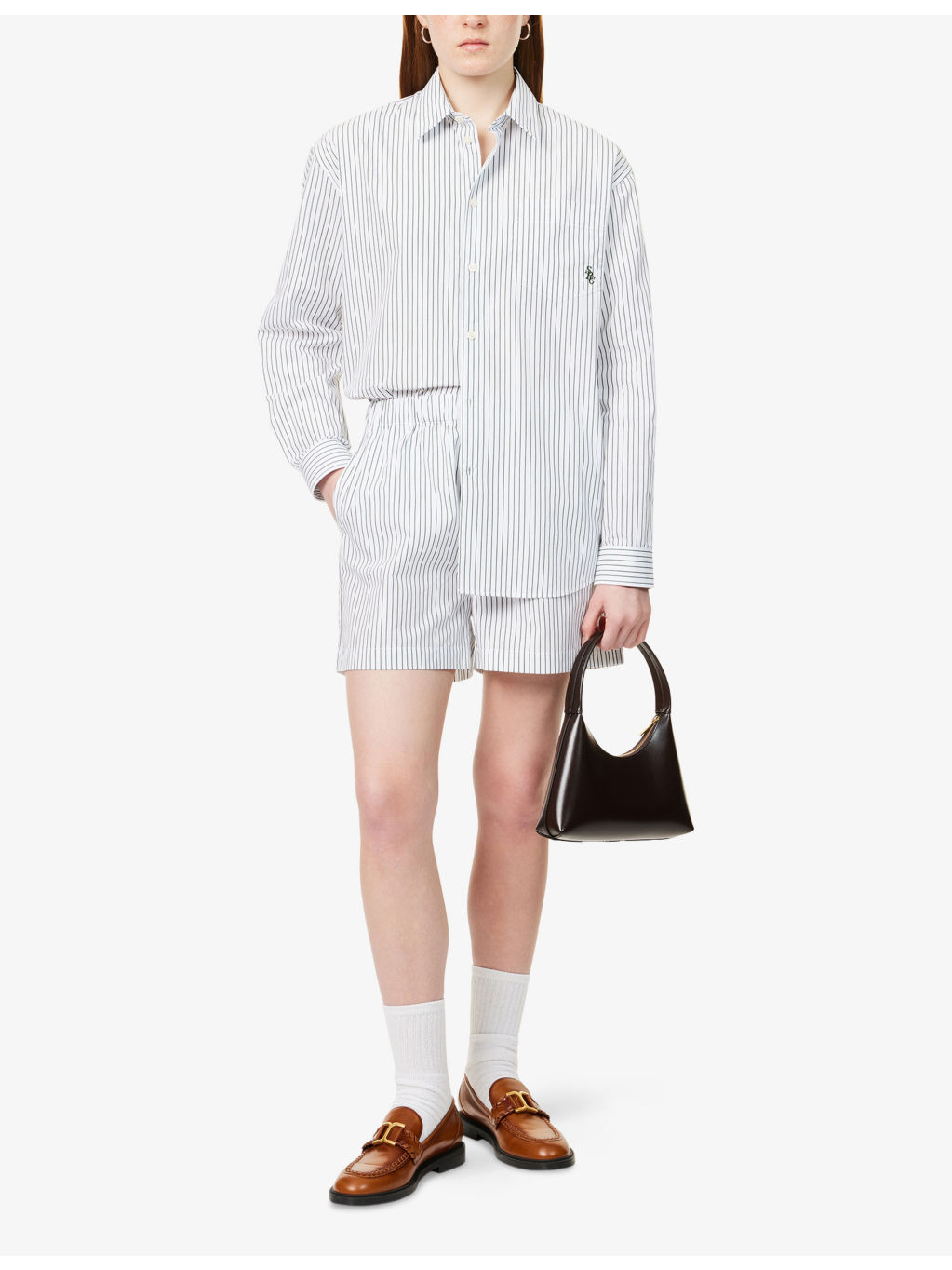 Striped Drawstring Cotton-Poplin Shorts - 2