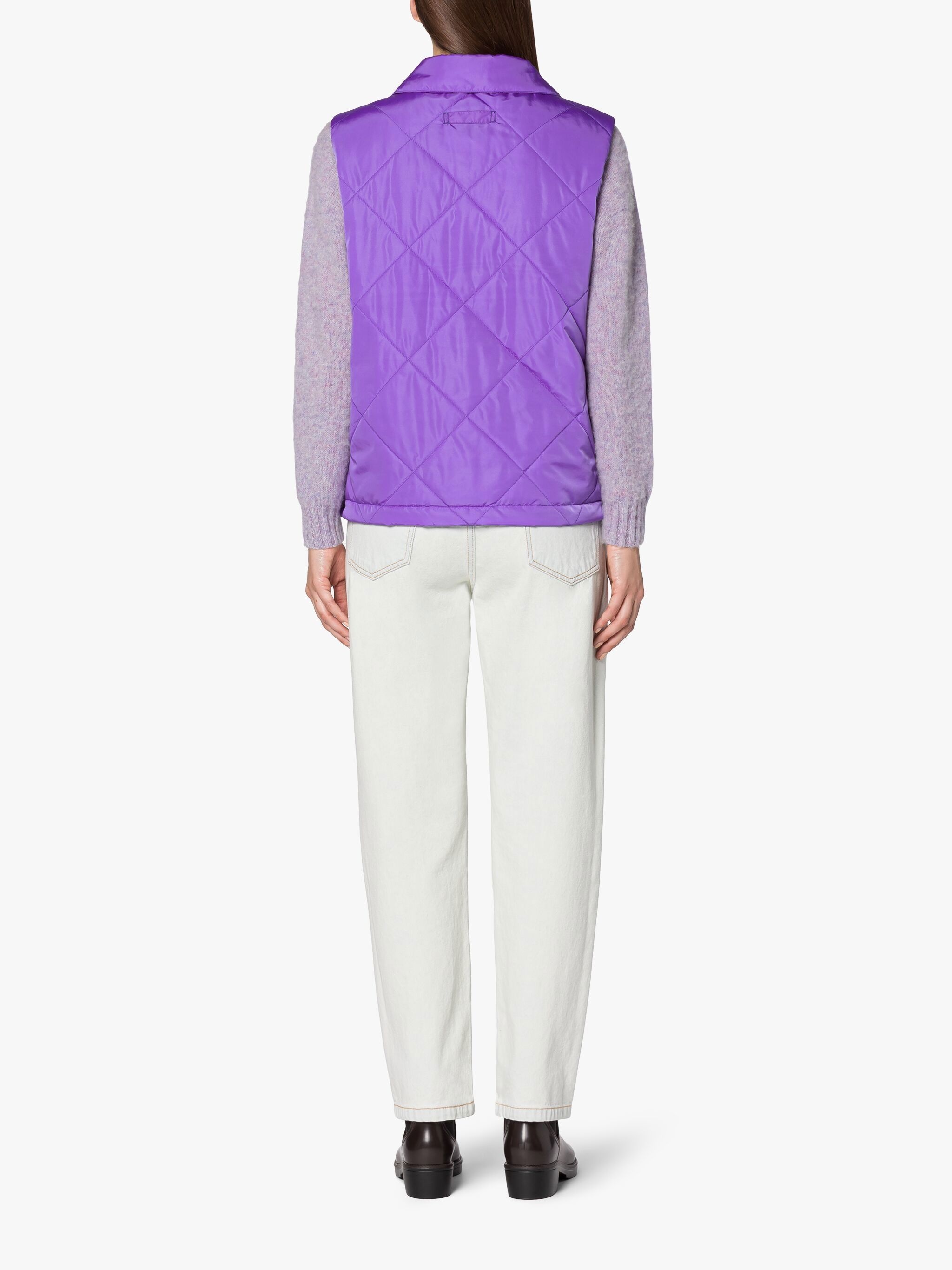 ANNABEL PURPLE QUILTED NYLON LINER VEST - 4