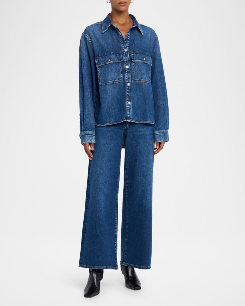 FRAME The Long-Sleeve Denim Shirt outlook