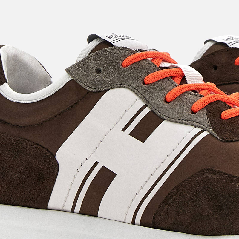 Sneakers Hogan H601 Brown White Orange 6
