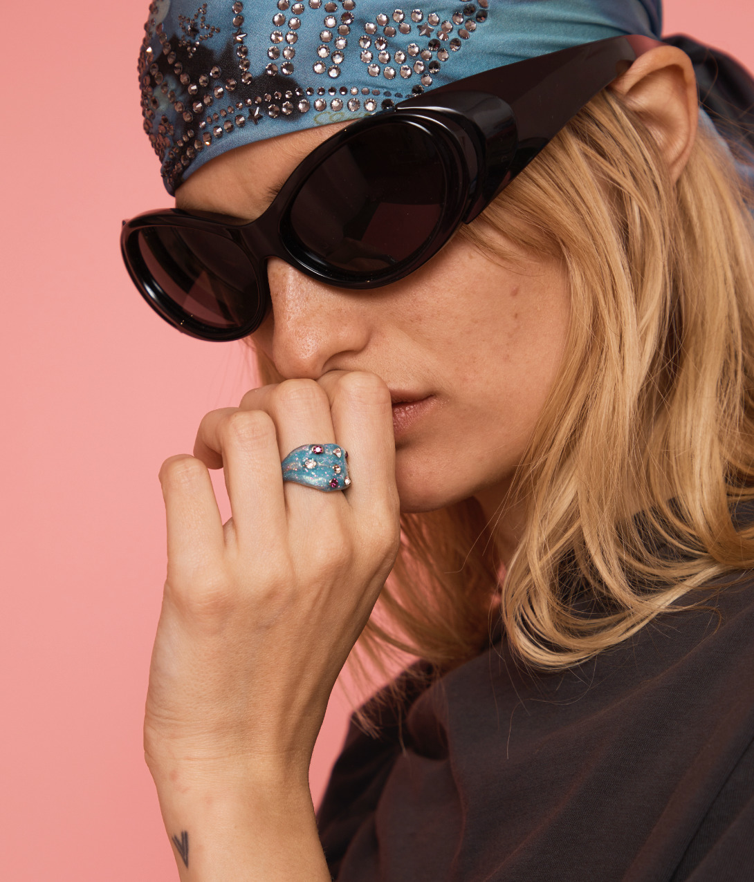 GLITTER SKY STACKED RING - 2