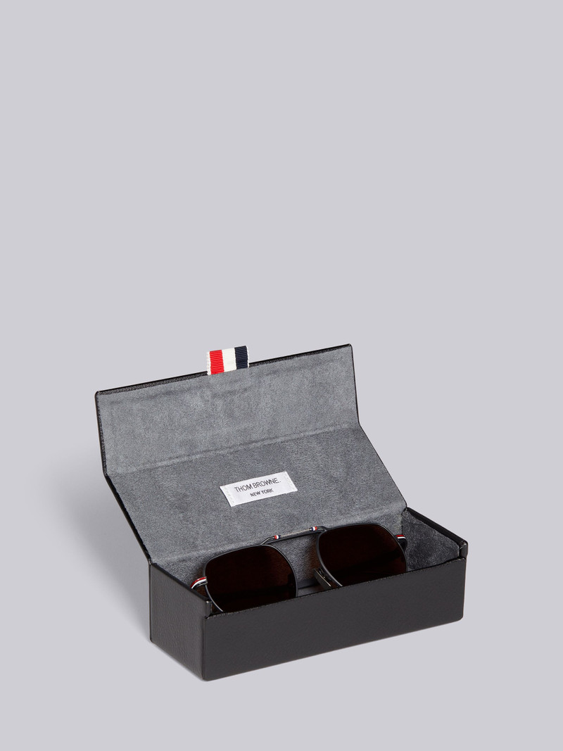 TB918 - Black Iron Squared Aviator Sunglasses 5