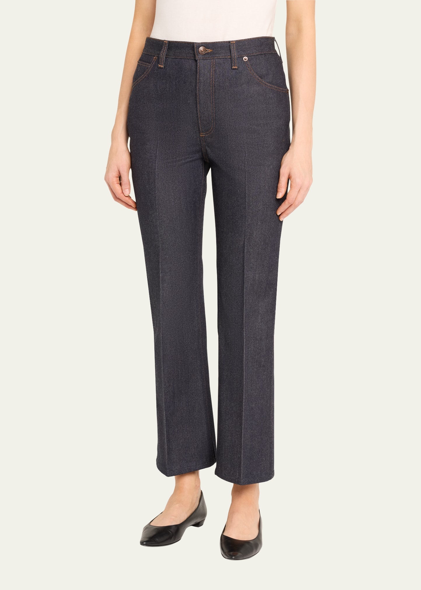 Faron Cashmere Denim Straight-Leg Ankle Trousers - 4