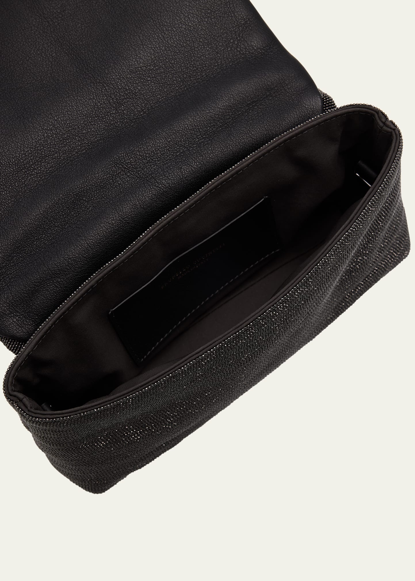 Monili Convertible Flap Leather Clutch Bag - 4