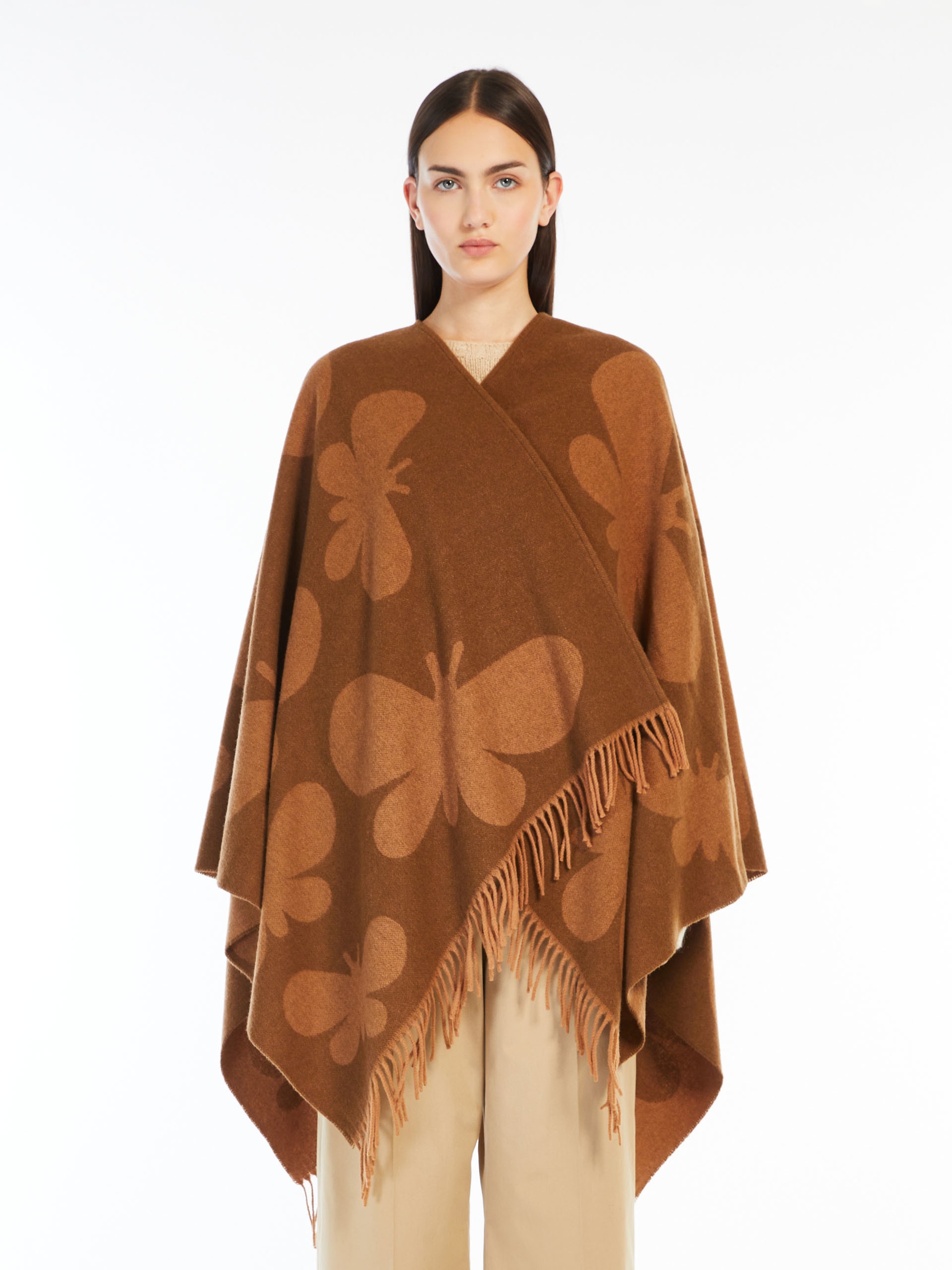 PACE Jacquard wool poncho - 3