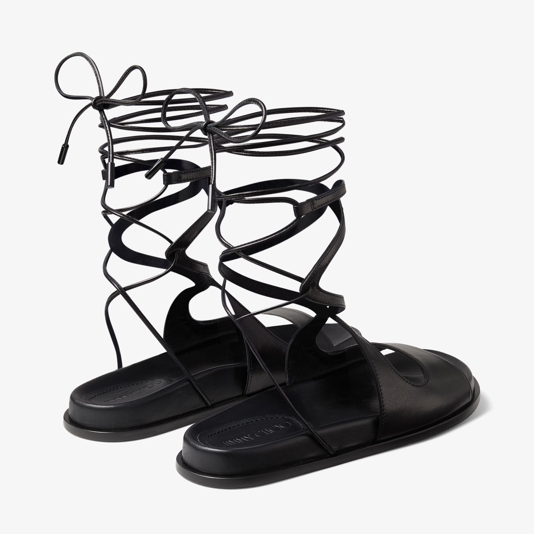 Azure Flat
Black Nappa Leather Flat Sandals - 6