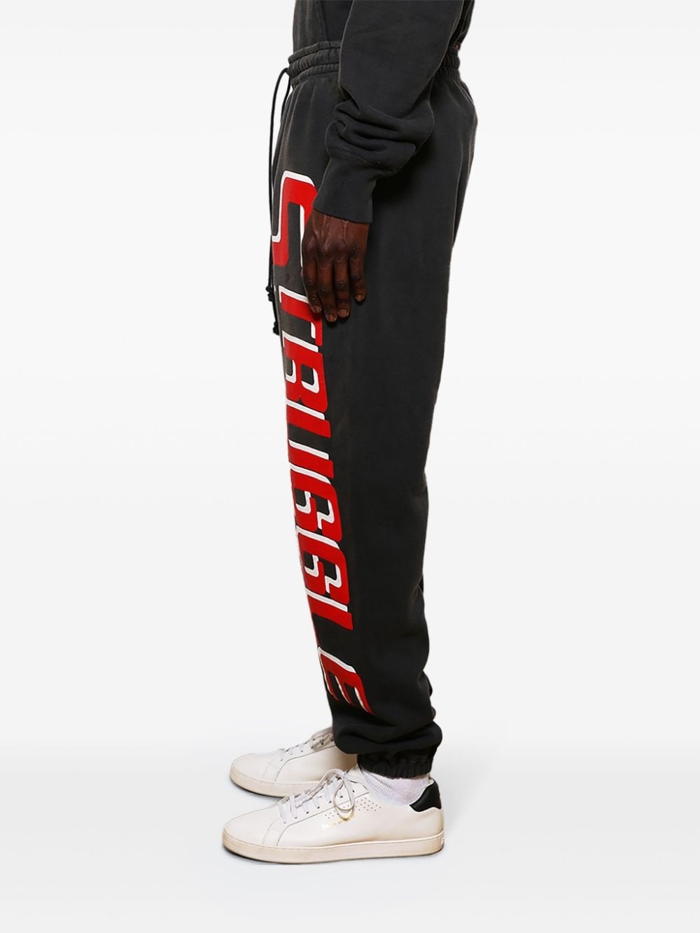 logo-print cotton track pants - 4
