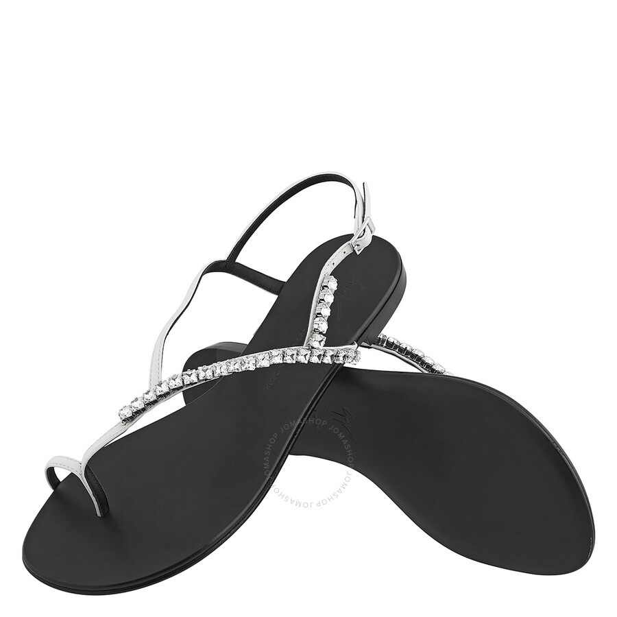 Giuseppe Zanotti Ladies Cortina Rock Stud Flat Sandals - 2