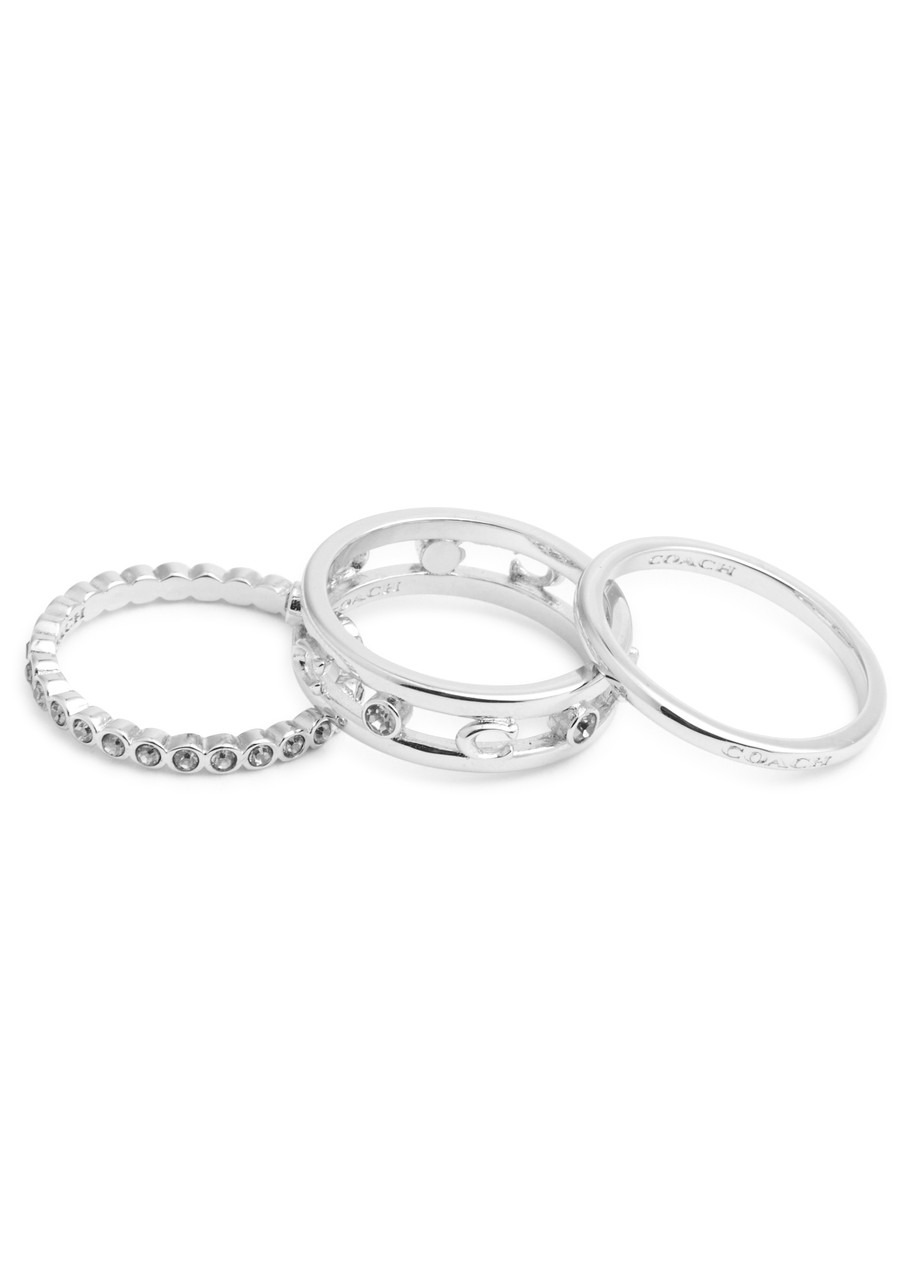 Coach Logo Ring Stack - 3