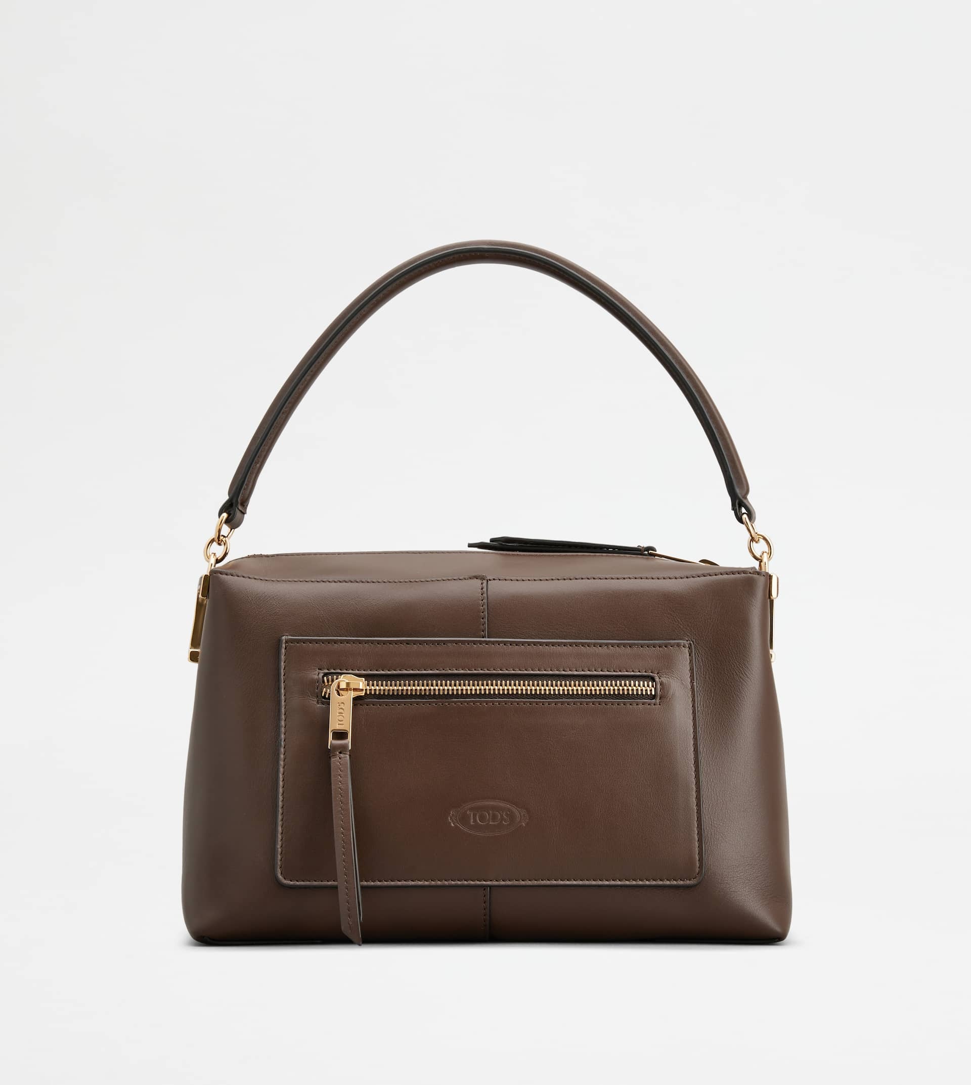 TOD'S T CASE BAULETTO IN LEATHER SMALL - BROWN - 6