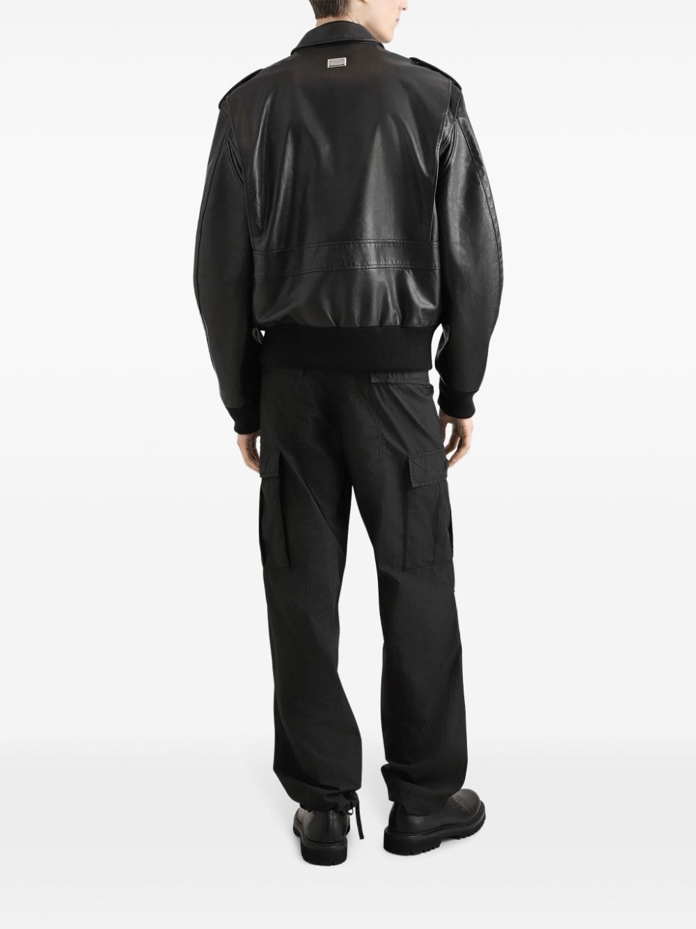 high-waisted cargo trousers - 3