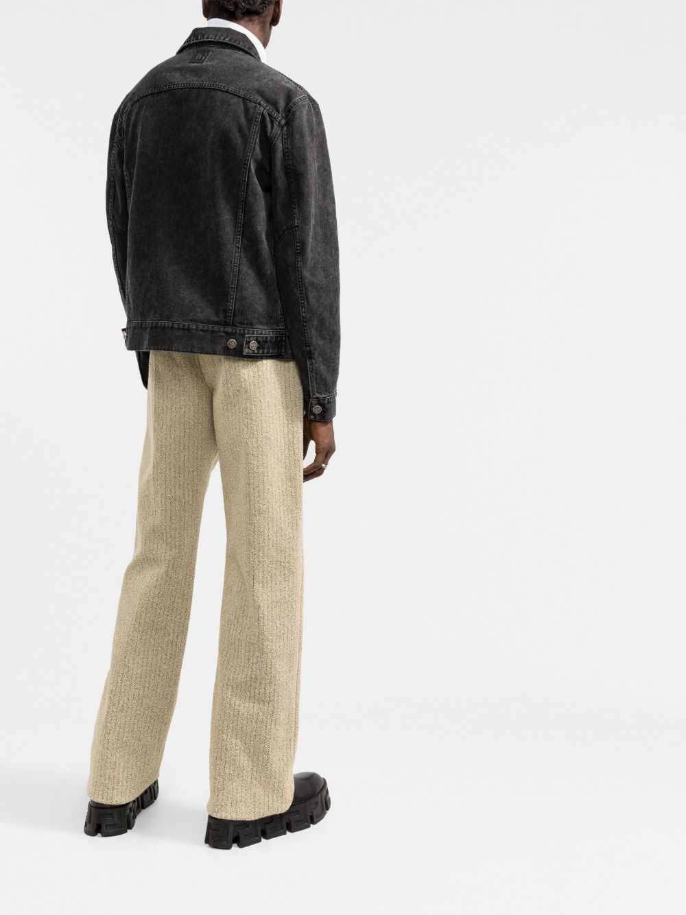 zip-detail denim jacket - 4
