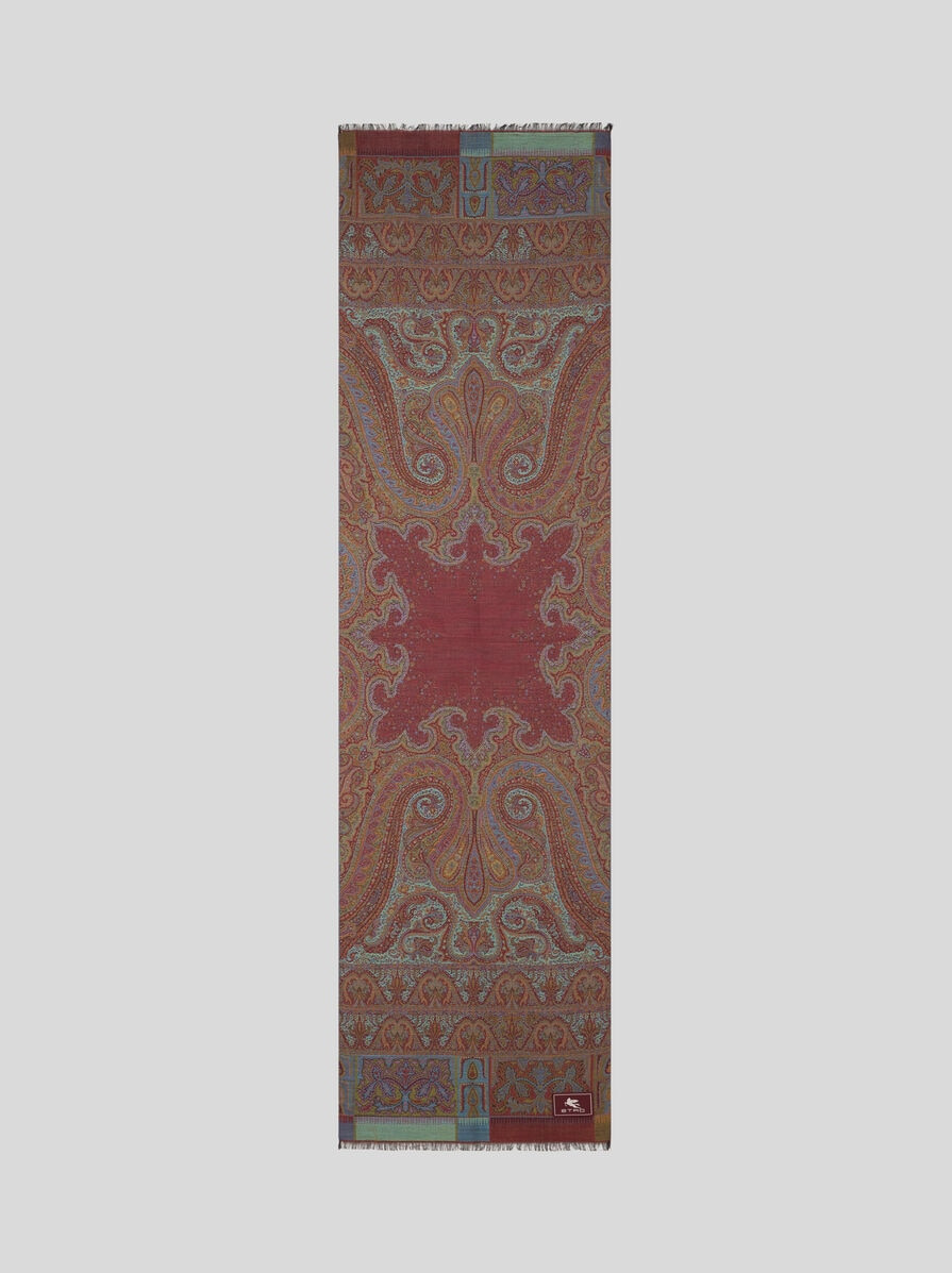 WOOL AND SILK JACQUARD SCARF - 2
