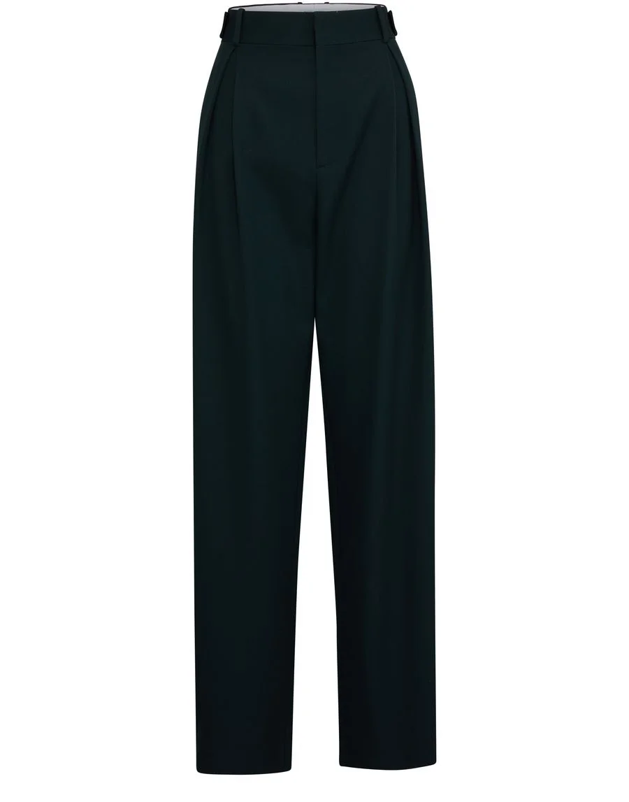 Straight-leg wool pants - 1