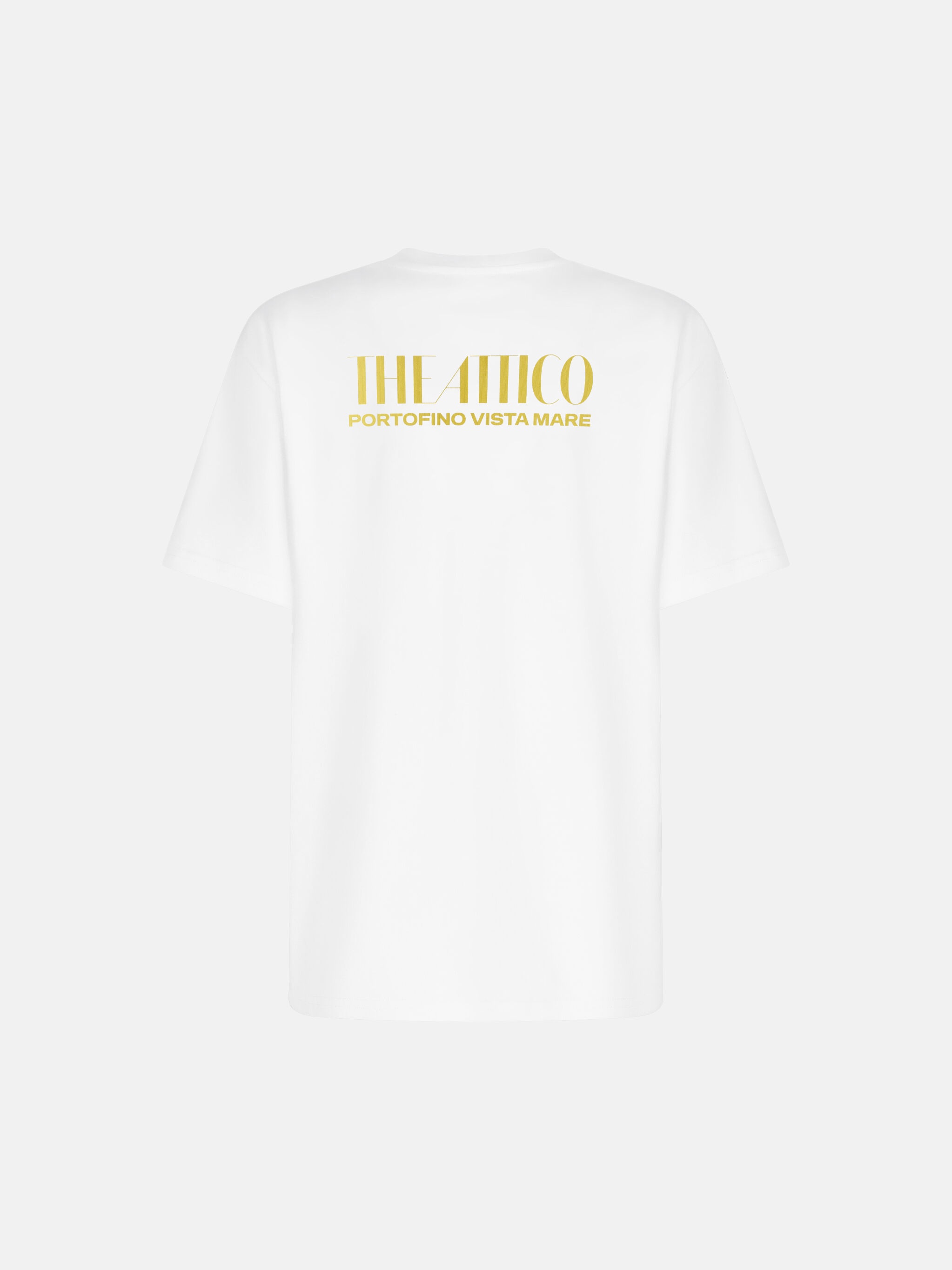 ''PORTOFINO VISTA MARE'' T-SHIRT WHITE, YELLOW AND BROWN - 2