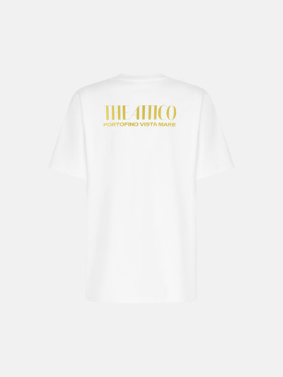 THE ATTICO ''PORTOFINO VISTA MARE'' T-SHIRT WHITE, YELLOW AND BROWN outlook