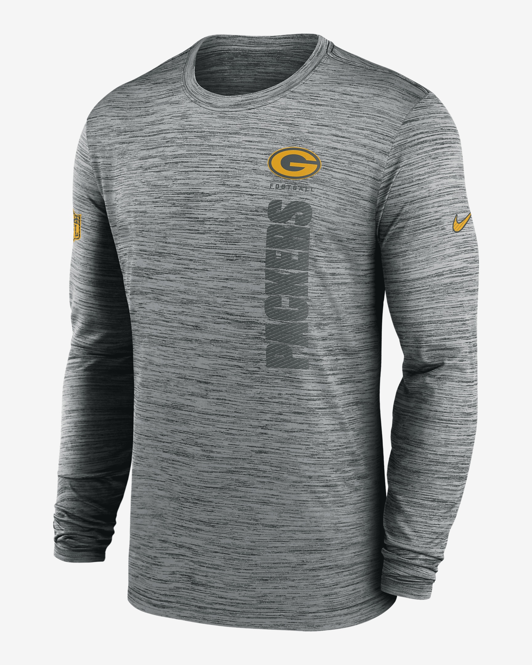 Green Bay Packers Sideline Velocity Nike Men's Dri-FIT NFL Long-Sleeve T-Shirt - 1