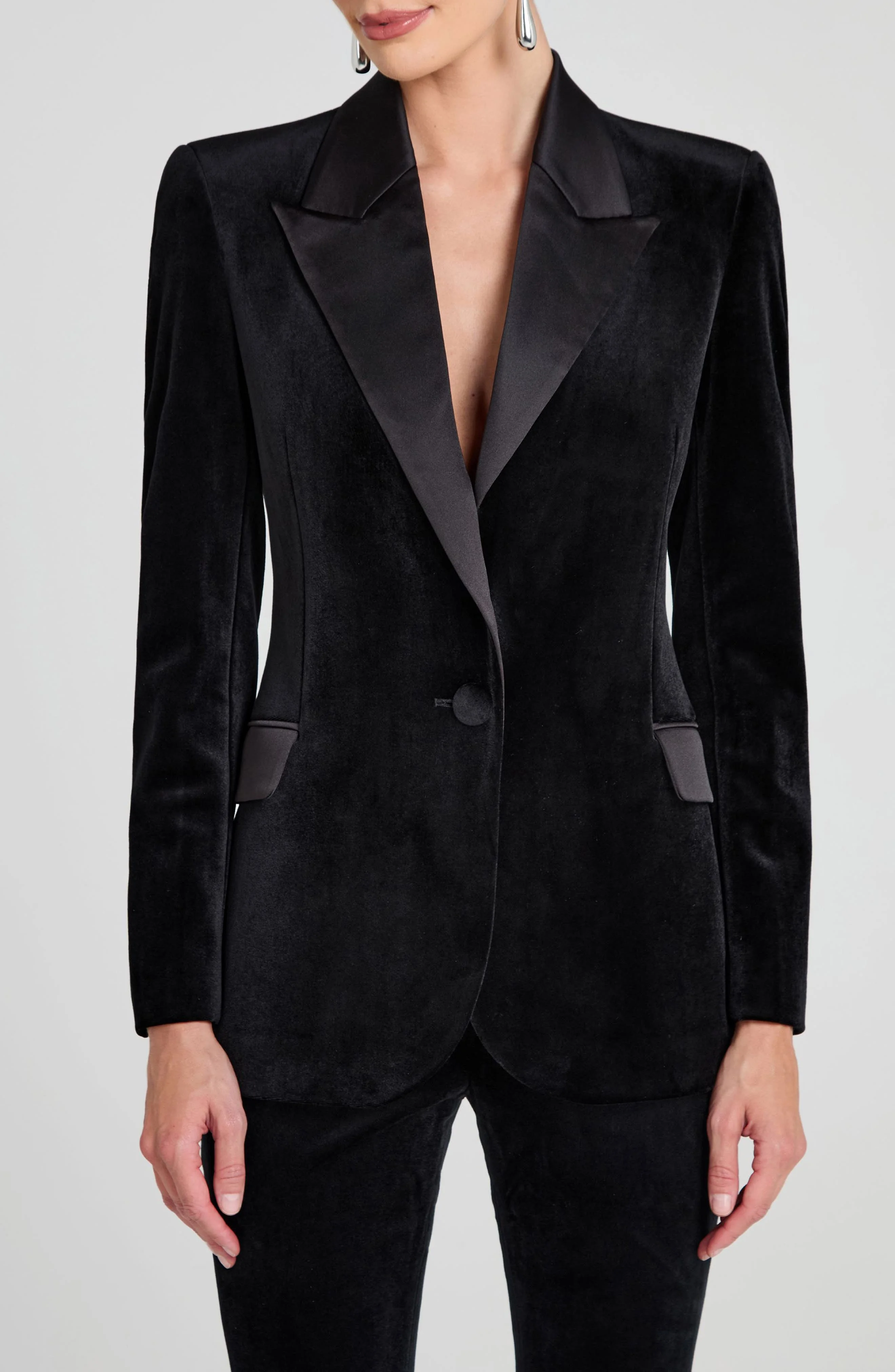 NADINE MERABI Beatrice Blazer in Black at Nordstrom - 1