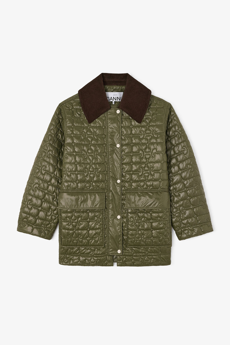 SHINY QUILT MIDI JACKET 1