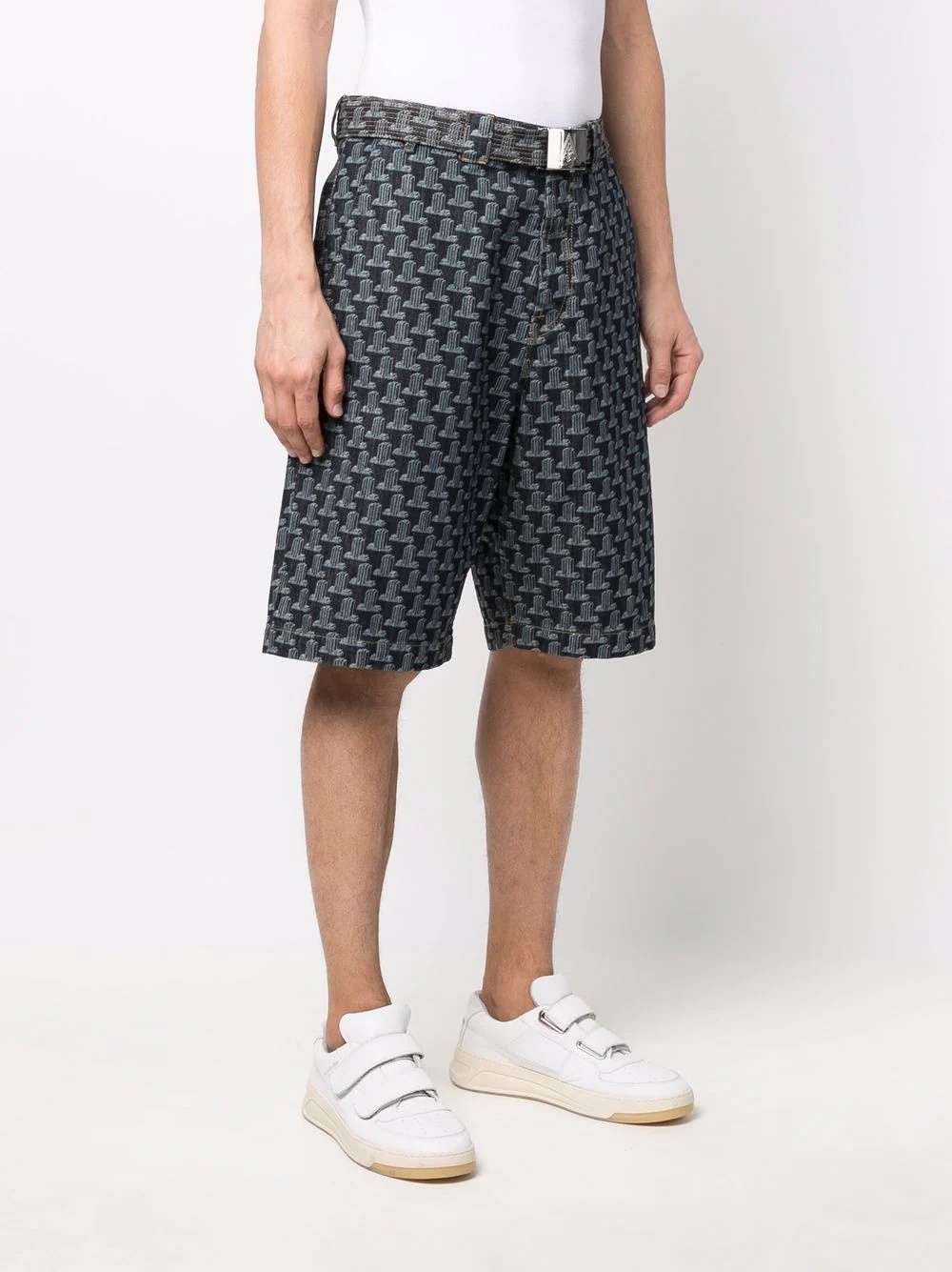 geometric-print bermuda shorts - 3