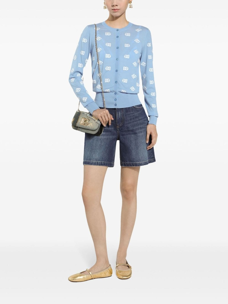 logo print cardigan 3