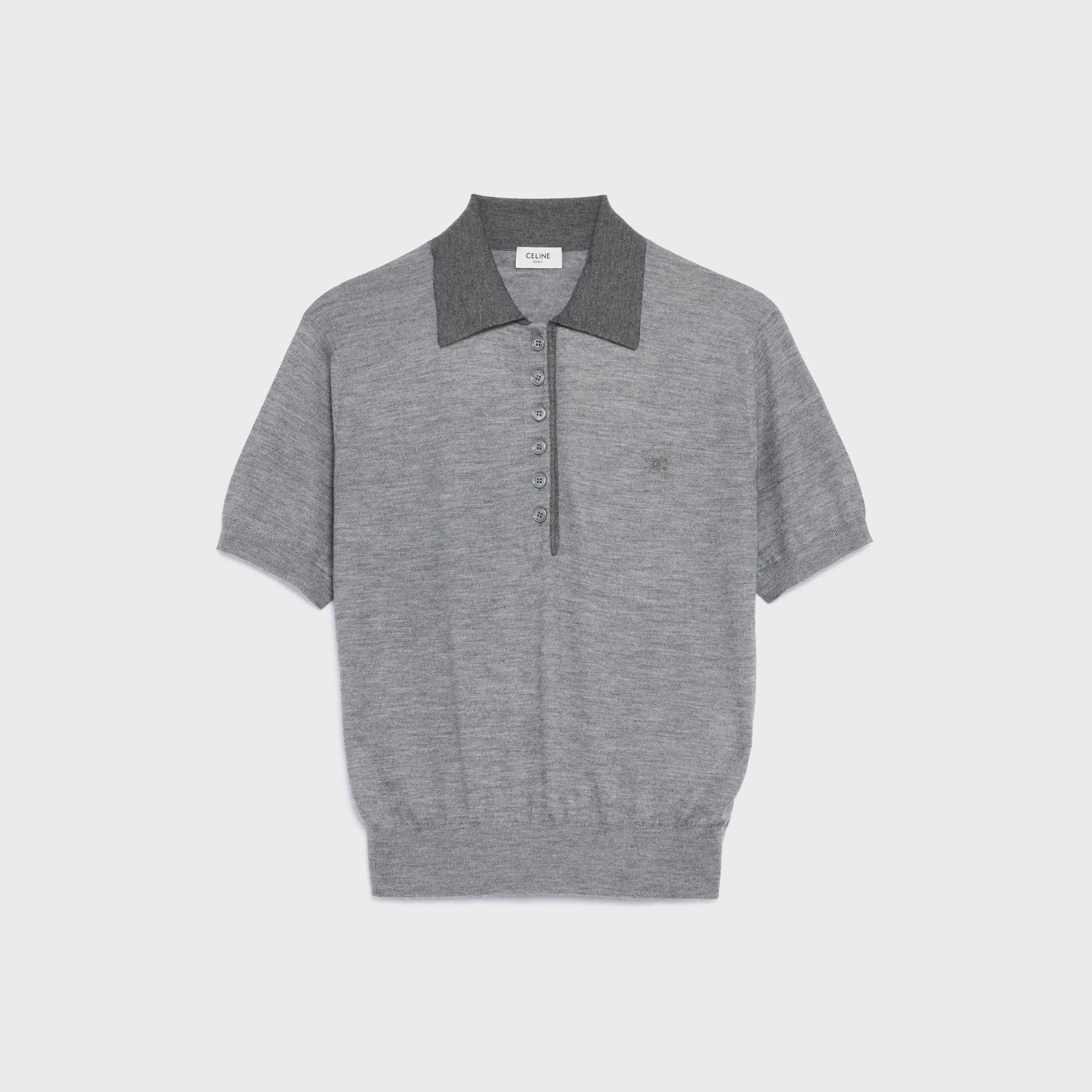 polo sweater IN fine cashmere silk - 1