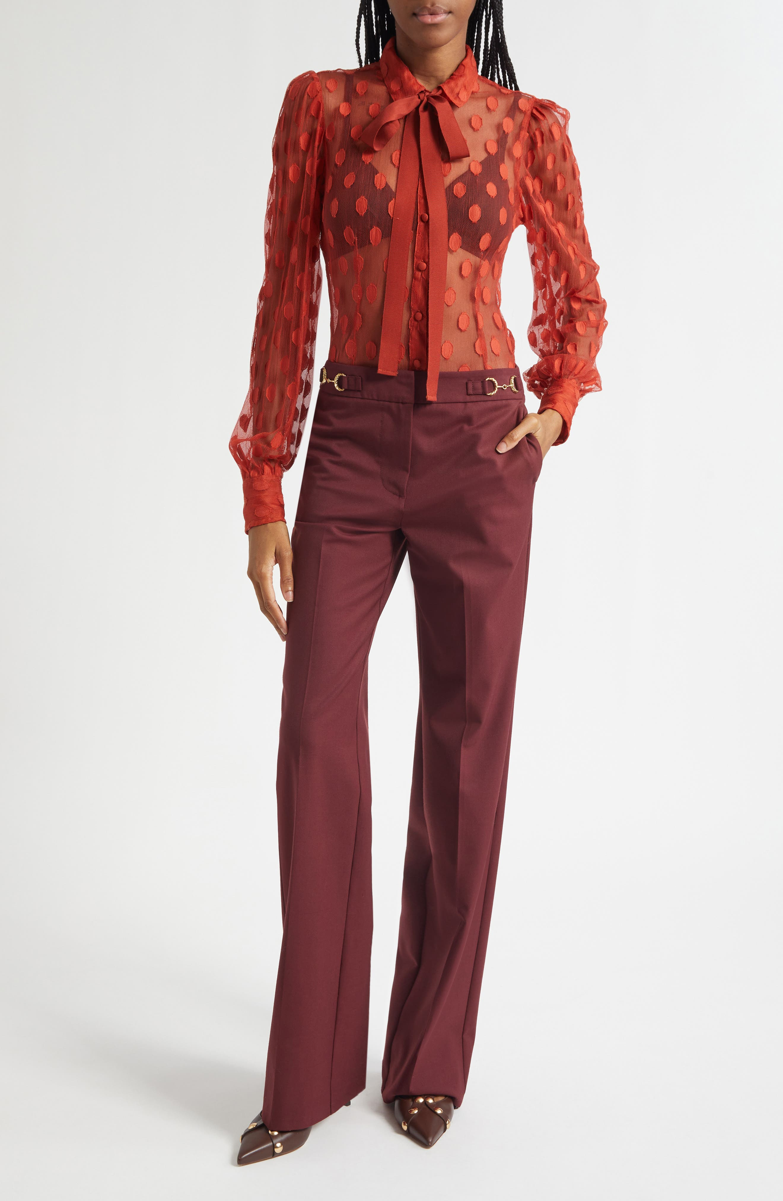 Ulla Johnson Quartier Mid Rise Pants in Bordeaux at Nordstrom - 2